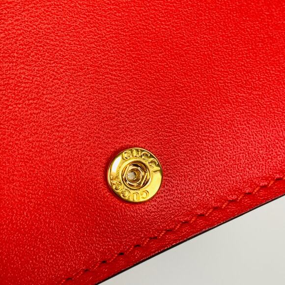 NIB Gucci GG Supreme Monogram Bosco Patch Card Case Wallet Beige Malva Hibiscus - Picture 9 of 14